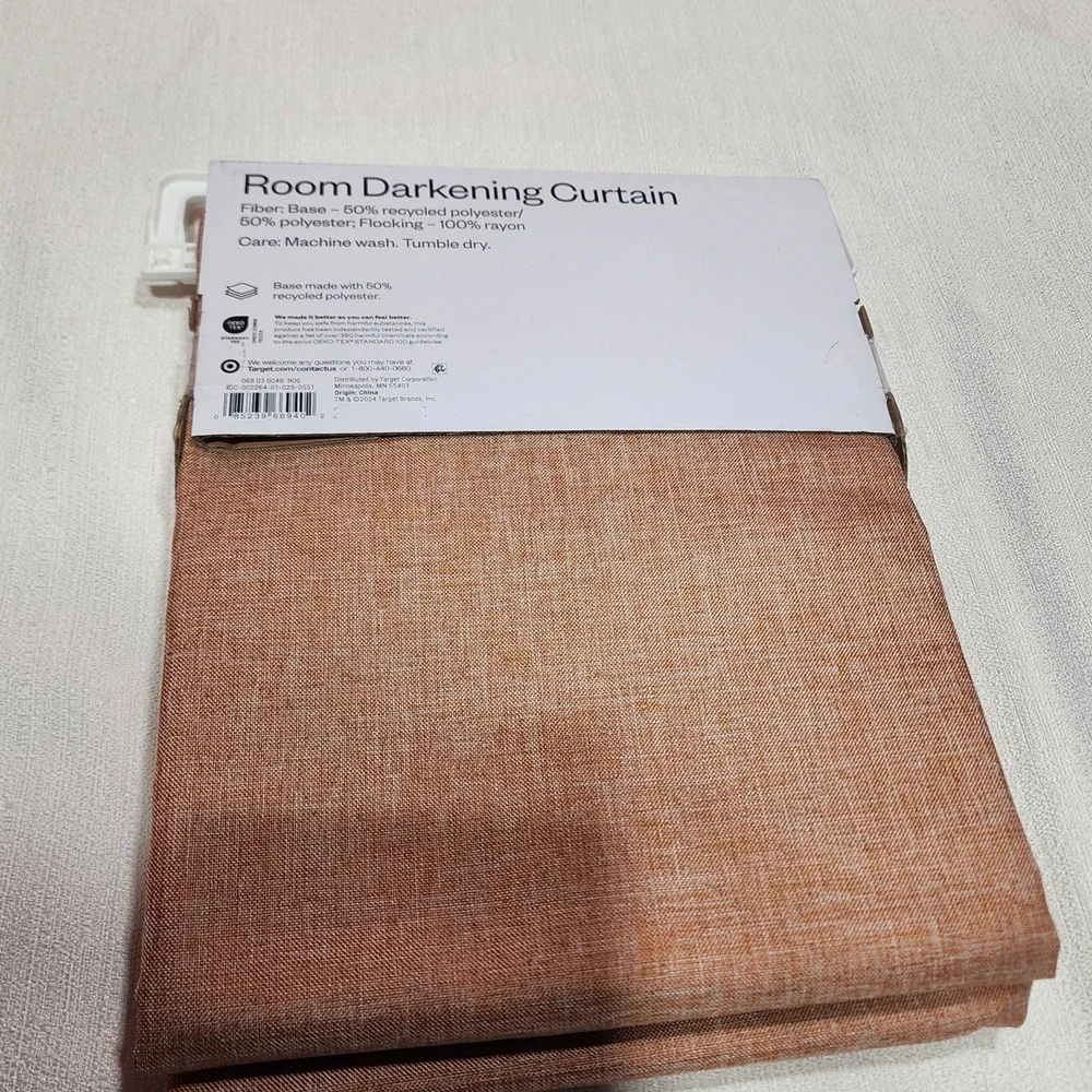 Room essentials room darkening curtains orange heather 42''W x 63''L